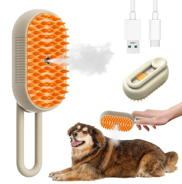 Cepillo de Vapor 3 en 1 para Perros