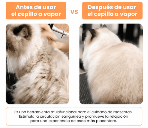 Cepillo de Vapor 3 en 1 para Perros